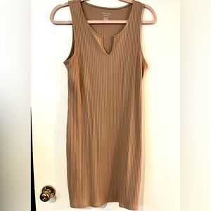 American Eagle Ribbed Tan Midi Dress - Never Worn